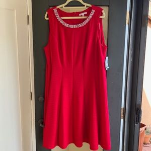 Women's Sandra Darren Red Dress (20W) New With Tags